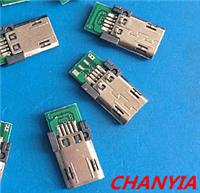 珠海双面插拔micro-USB公头正反都能插菱形接口双面焊锡带PCB板OK