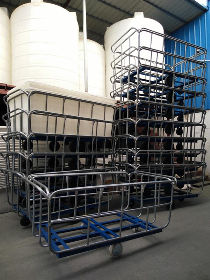 厂家直供:优质耐用方形纺织落布车,布料染织周转推布车