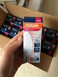 Osram欧司朗星亮磨砂尖泡LED新款E14 3W水晶灯光源正品批发