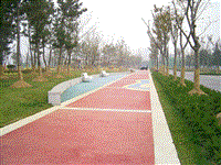 西安延安咸阳彩色透水景观地坪