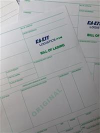 供应青岛海运提单印刷 中海提单印刷 单张提单印刷