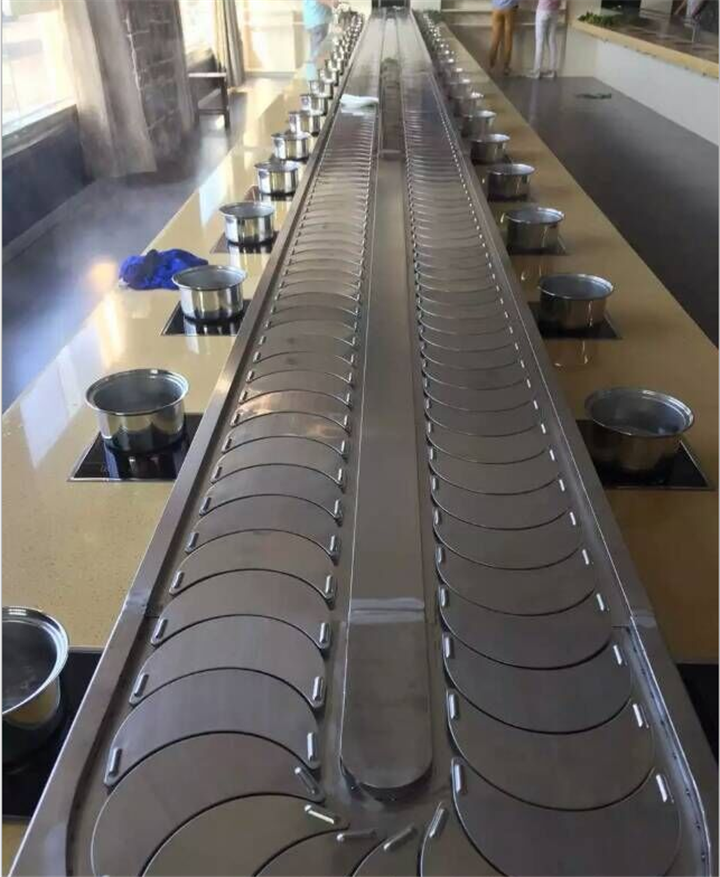 厂家直销回转火锅设备高档旋转自助小火锅传送带