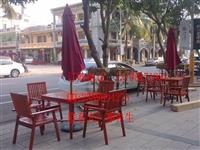 休闲区桌椅-商业街实木桌椅-花园桌椅