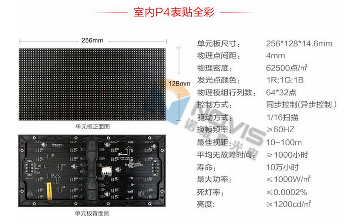 p4led顯示屏價格 室內led高清電子屏一平米價格