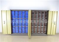 零件整理柜75抽屉带门带锁透明盒子 蓝色盒子