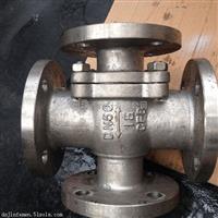 不锈钢四通法兰球阀