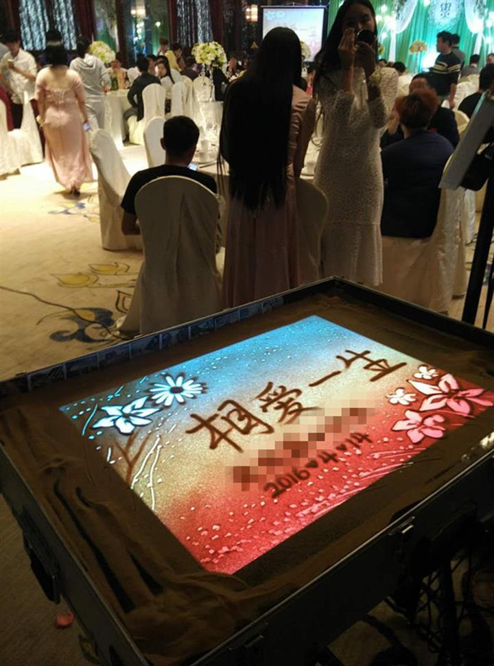 婚礼沙画表演唯美浪漫沙画演绎爱情
