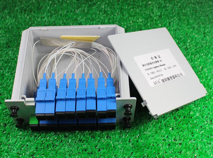 电信级1分16插卡式分光器plc插片式光纤分路器高品质sc口