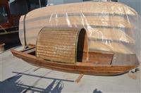 木船造型乌篷船贡多拉手划木船观光画舫船景观船道具装饰船